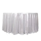 120" silver sequin dot tablecloth with a wrinkle-free, sparkling design.