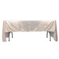 Shiny beige rectangular tablecloth with shimmer sequin dots, 60"x126".