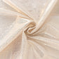 Shiny beige tablecloth with shimmer sequin dots, perfect for elegant events.