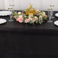 Shiny black polyester rectangular tablecloth with shimmer sequin dots