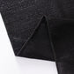 Shiny black polyester tablecloth with shimmer sequin dots.