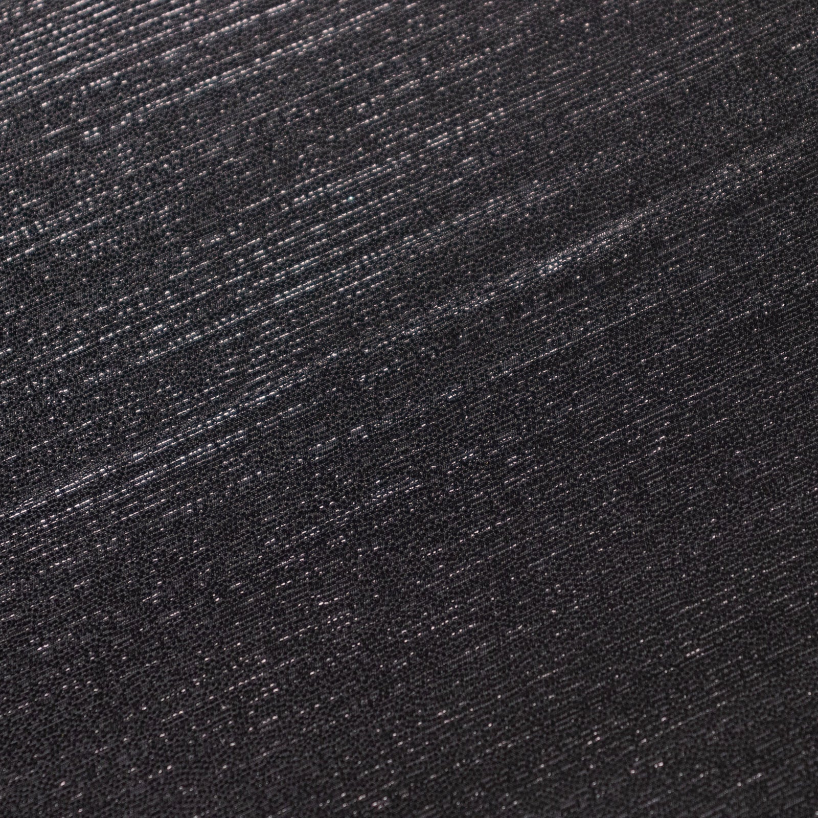 Shiny black polyester tablecloth with shimmer sequin dots.