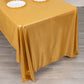 Shiny gold rectangular tablecloth with shimmer sequin dots.
