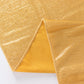 Shiny gold rectangular tablecloth with shimmer sequin dots.