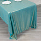Shiny turquoise rectangular tablecloth with shimmer sequin dots.
