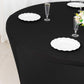 6ft Black Round Stretch Spandex Tablecloth Fitted Table Cover for 72 inch Tables
