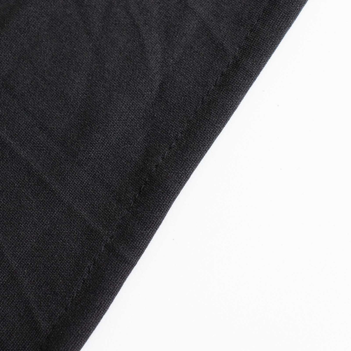 6ft Black Round Stretch Spandex Tablecloth Fitted Table Cover for 72 inch Tables