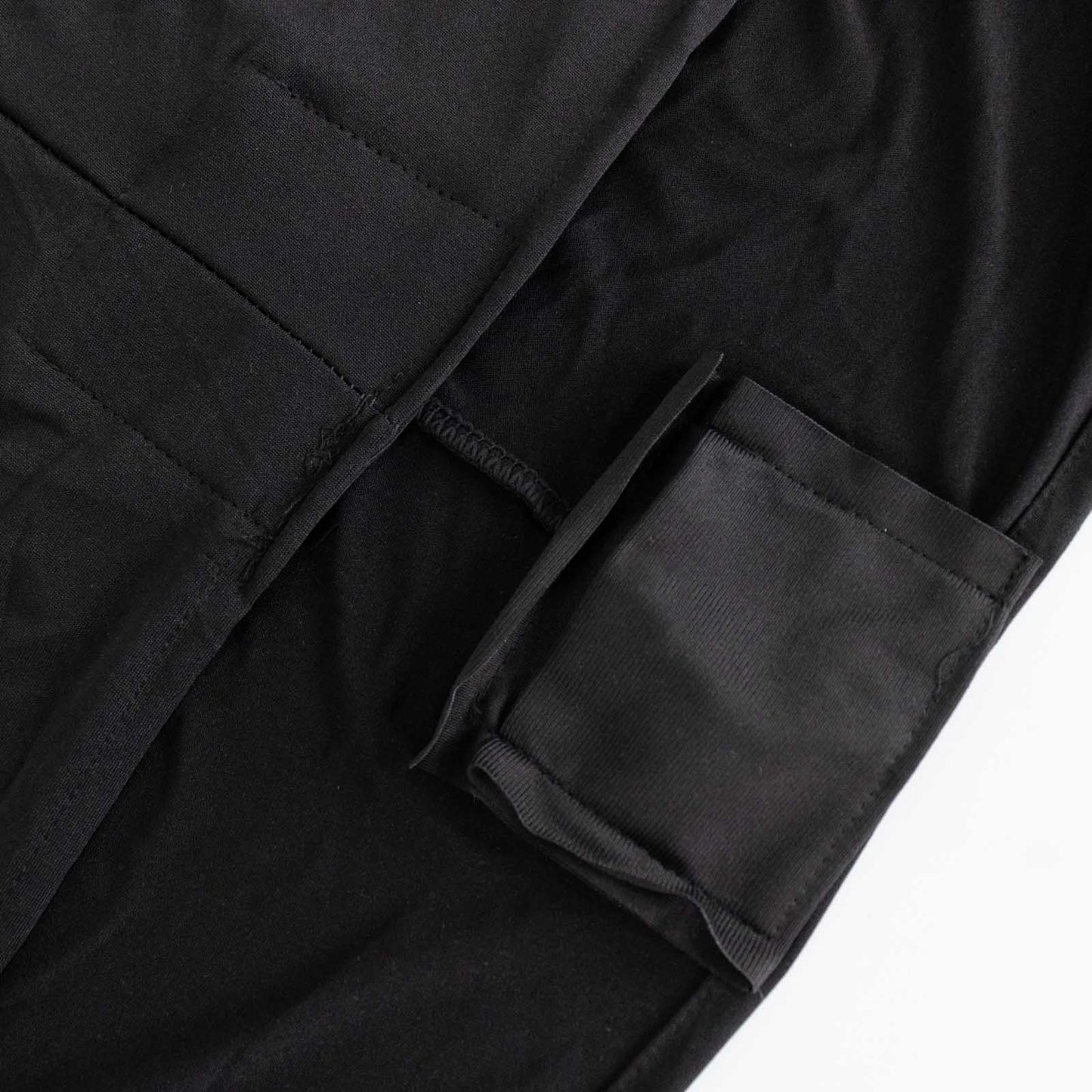 6ft Black Round Stretch Spandex Tablecloth Fitted Table Cover for 72 inch Tables