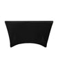 6ft Black Round Stretch Spandex Tablecloth Fitted Table Cover for 72 inch Tables