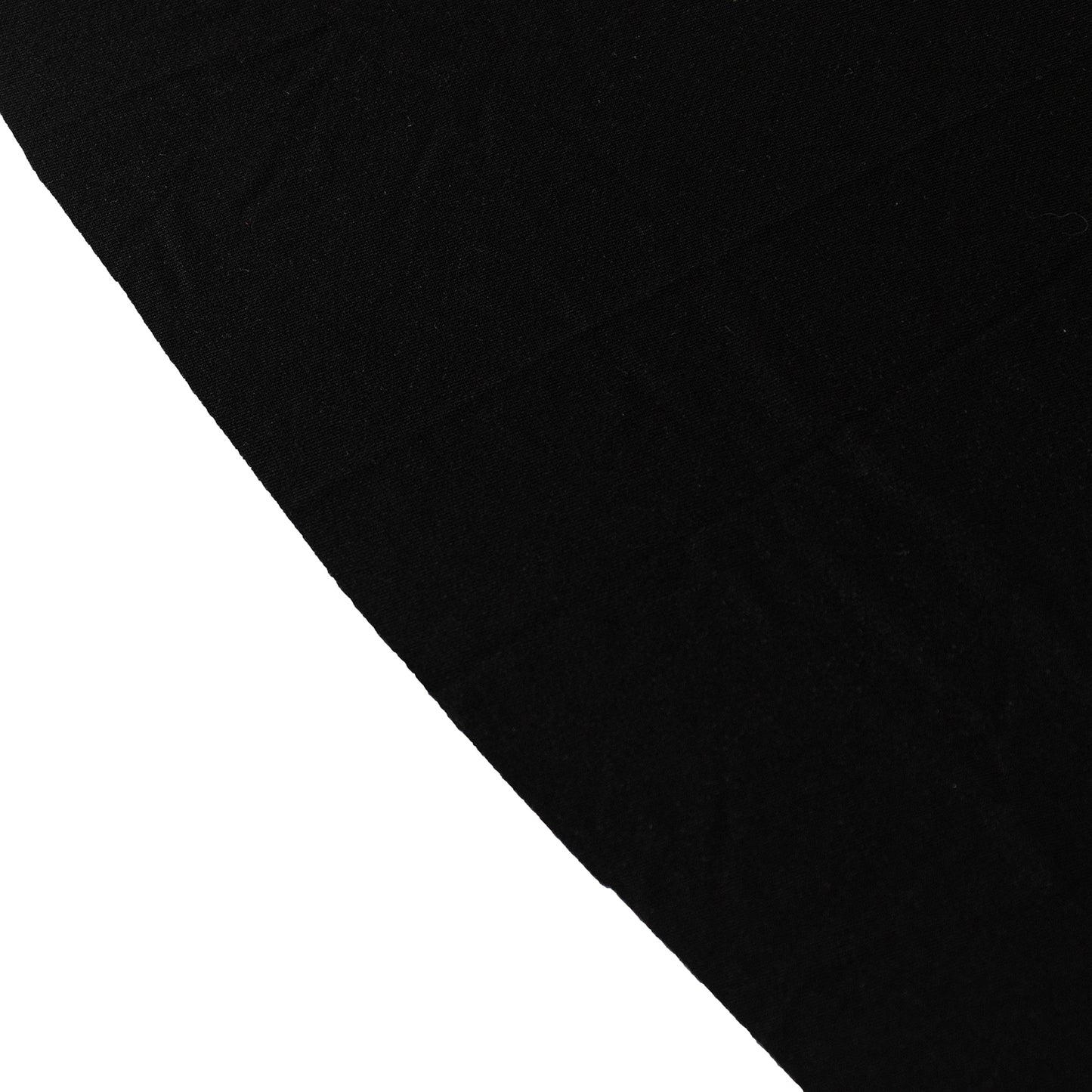 Black wavy spandex fitted tablecloth skirt for 72-inch tables.