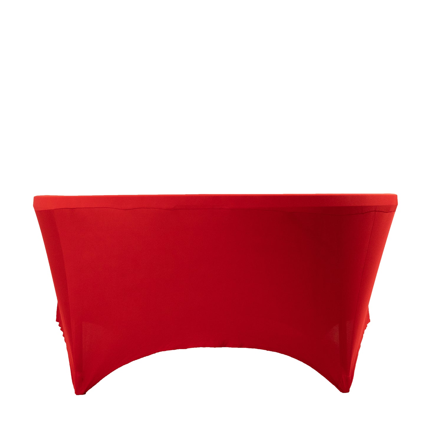 6ft red round stretch spandex tablecloth for 72-inch tables
