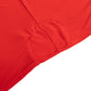 Red spandex tablecloth fitted for 72 inch tables.