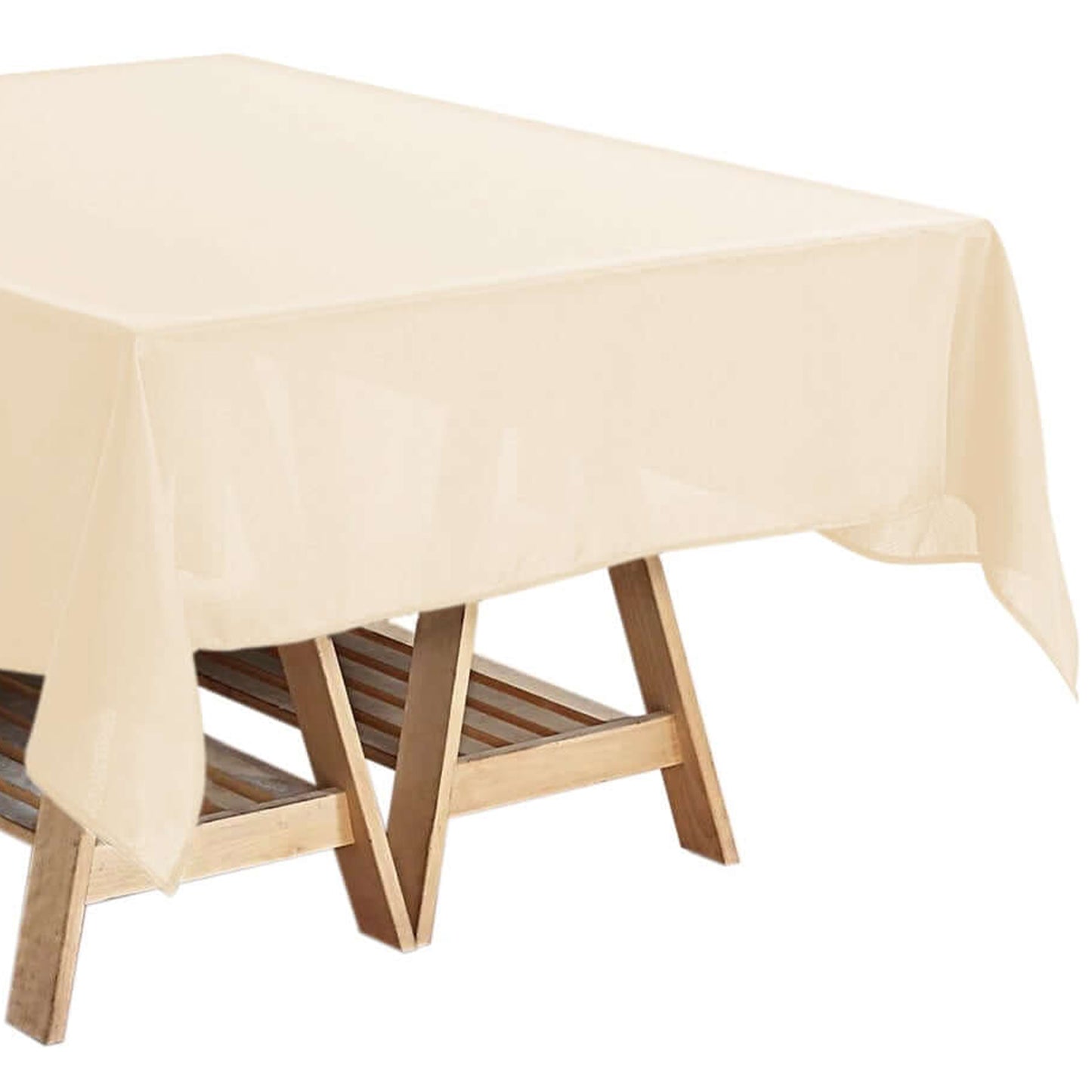 Beige Polyester Square Tablecloth 54"x54"