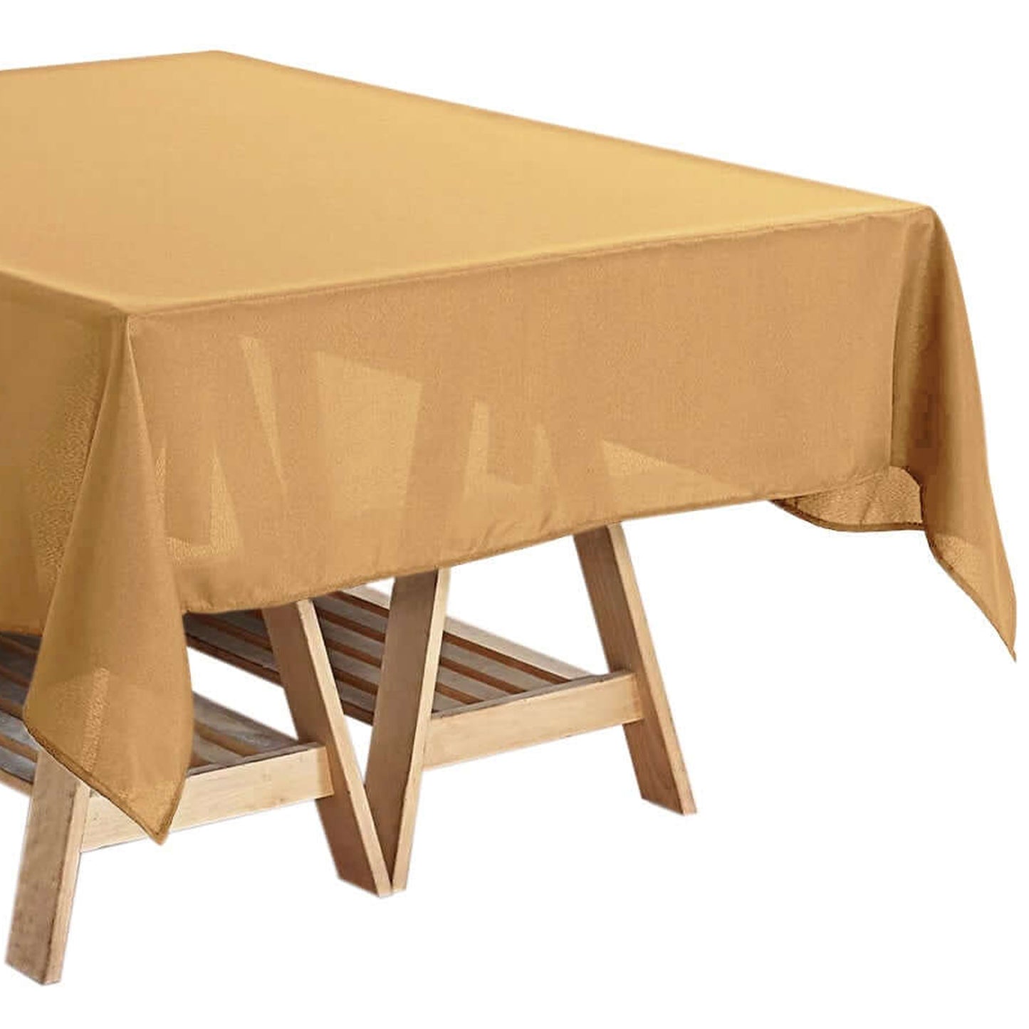 Gold Polyester Square Tablecloth 54"x54"