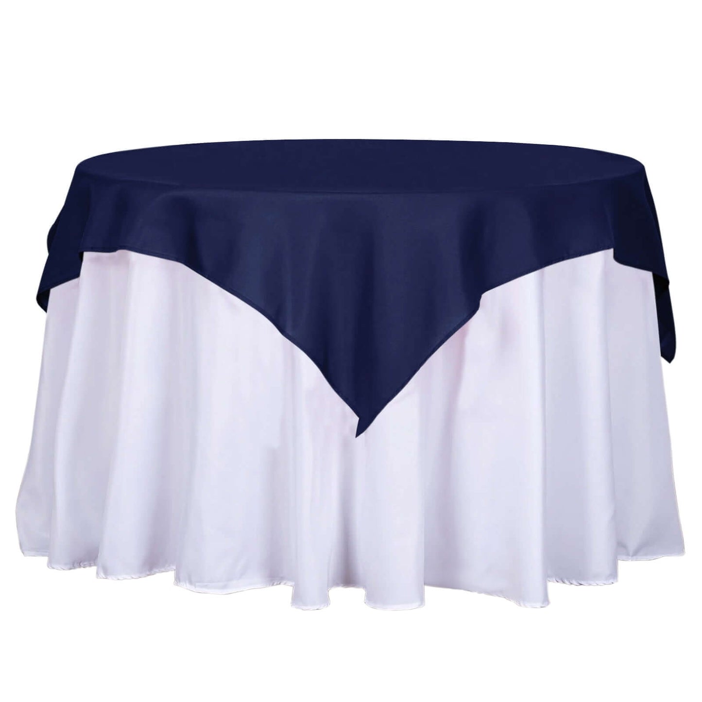 54"x54" Navy Blue Square Seamless Polyester Overlay