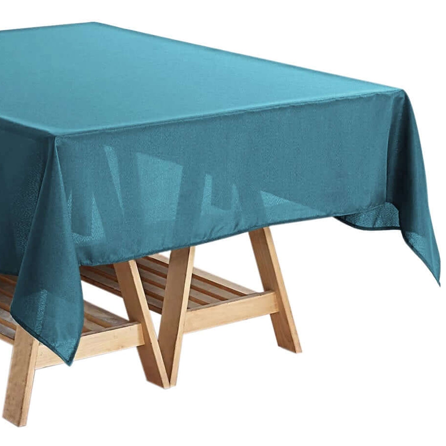 Peacock Teal Polyester Square Tablecloth 54"x54"