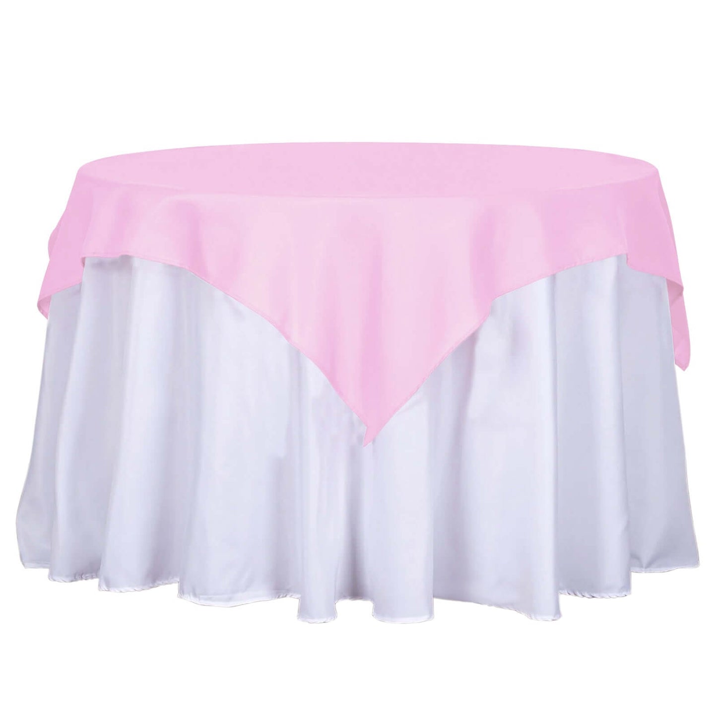 54"x54" Pink Square Seamless Polyester Overlay