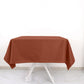 Terracotta Polyester Square Overlay 54 Inch Reusable