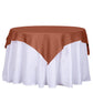 54" Terracotta (Rust) Square Seamless Polyester Table Overlay, Reusable Linen