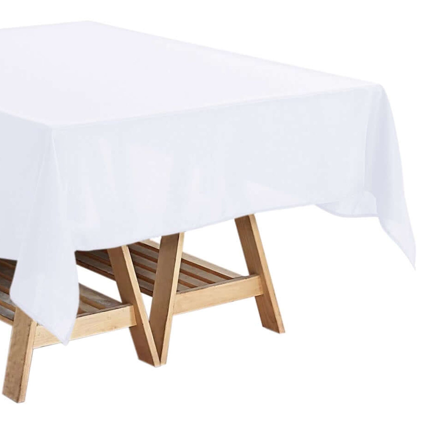 White Polyester Square Tablecloth 54"x54"