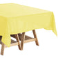 Yellow Polyester Square Tablecloth 54"x54"