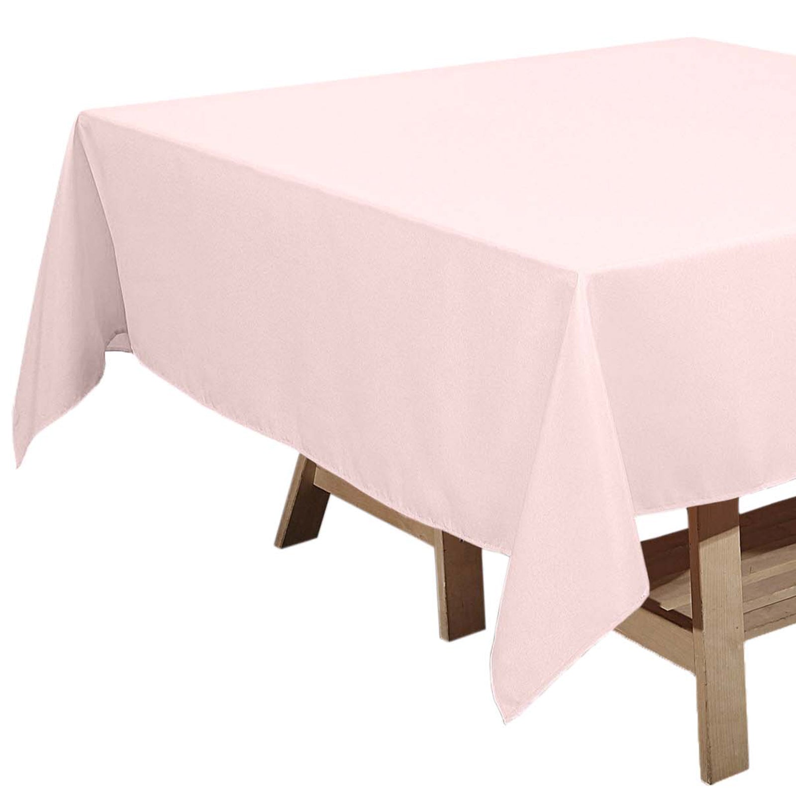 Polyester Rose Gold Blush Square Table Cover 70 Inch