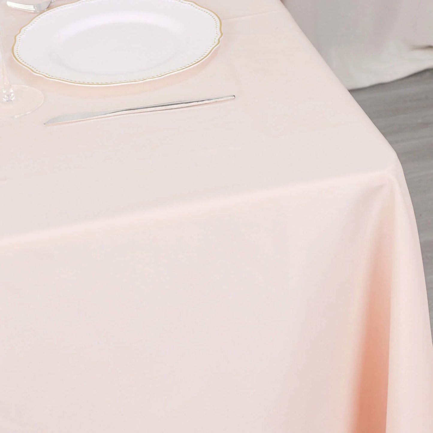 70"x70" Blush Premium Seamless Polyester Square Tablecloth - 220GSM