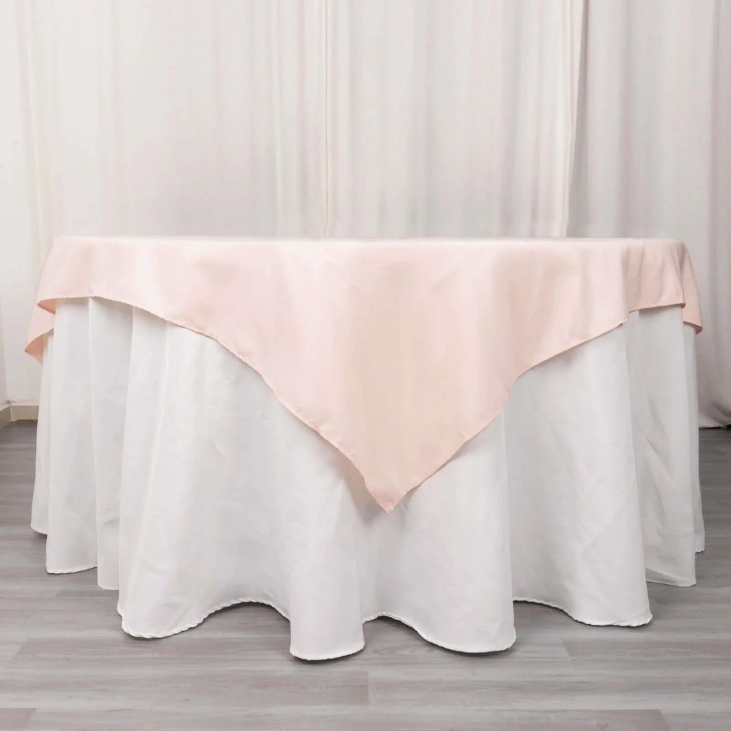 70"x70" Blush Premium Seamless Polyester Square Table Overlay - 220GSM