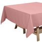 Polyester Dusty Rose Square Table Cover 70 Inch