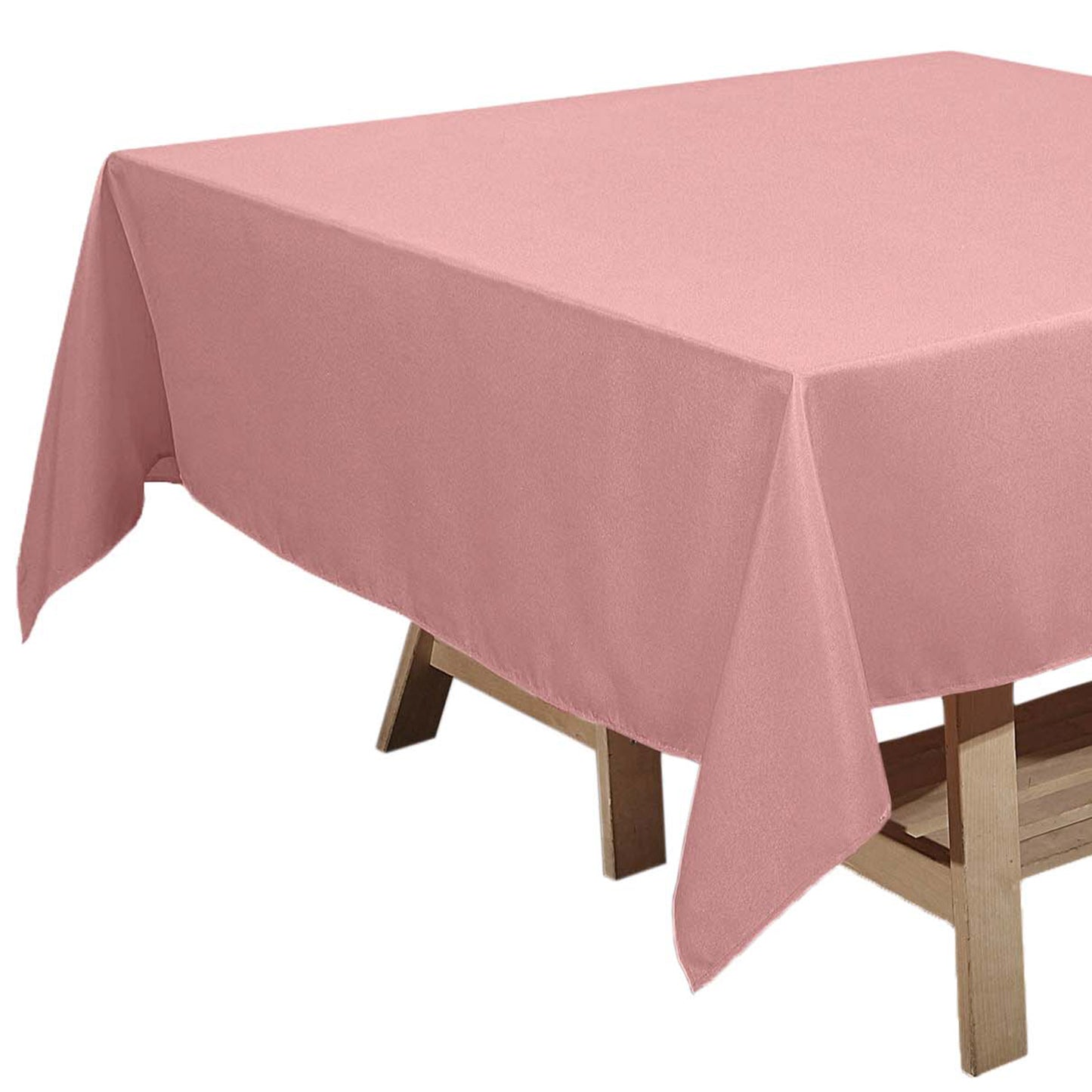 Polyester Dusty Rose Square Table Cover 70 Inch