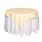 70"x70" Beige Square Seamless Polyester Overlay