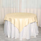 70"x70" Beige Square Seamless Polyester Overlay