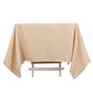 70"x70" Beige Premium Seamless Polyester Square Tablecloth - 220GSM