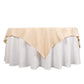 70"x70" Beige Premium Seamless Polyester Square Table Overlay - 220GSM