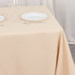 70"x70" Beige Premium Seamless Polyester Square Tablecloth - 220GSM