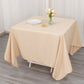 70"x70" Beige Premium Seamless Polyester Square Tablecloth - 220GSM