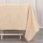 70"x70" Beige Premium Seamless Polyester Square Tablecloth - 220GSM