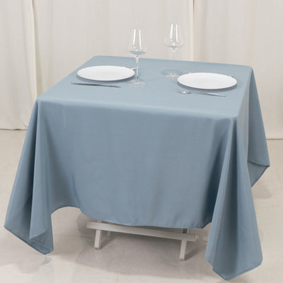 Fancy Dusty Blue Polyester Tablecloth