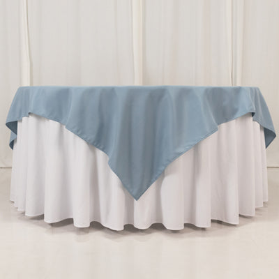 Seamless Dusty Blue Premium Polyester Square Table Overlay