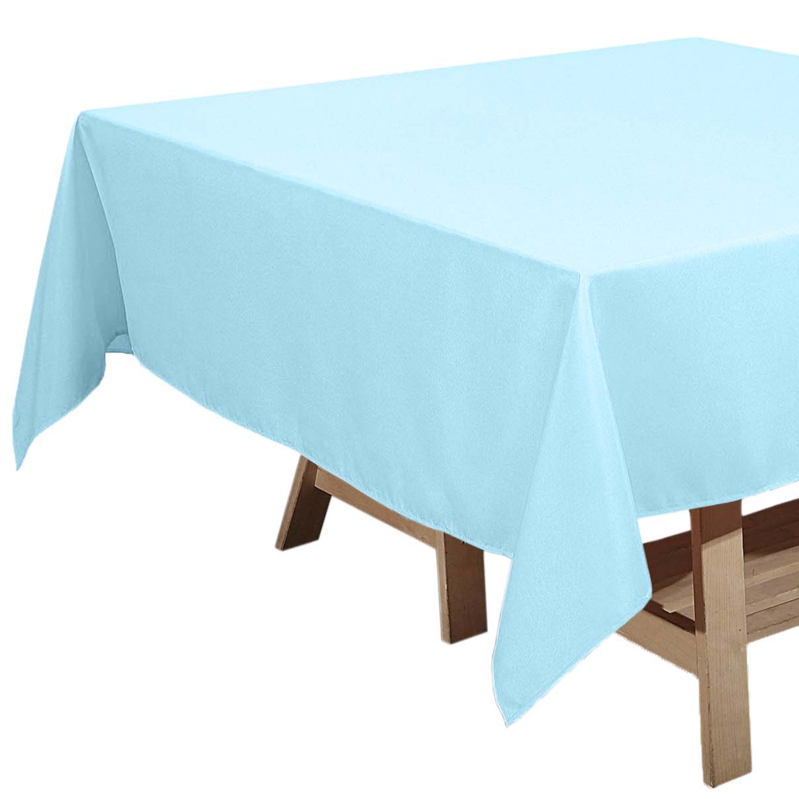 Polyester Blue Square Table Cover 70 Inch