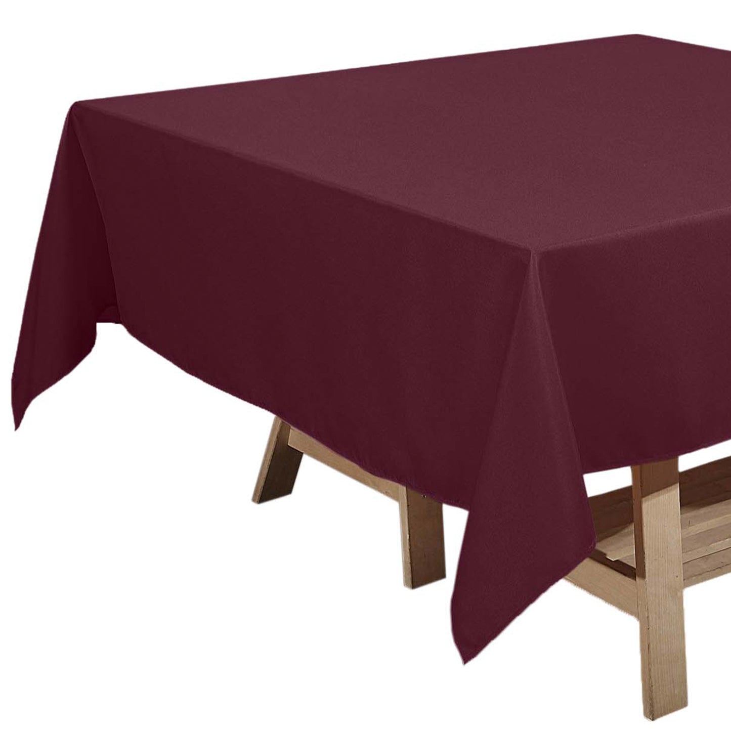 Polyester Burgundy Square Table Cover 70 Inch