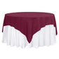 70"x70" Burgundy Premium Seamless Polyester Square Table Overlay - 220GSM