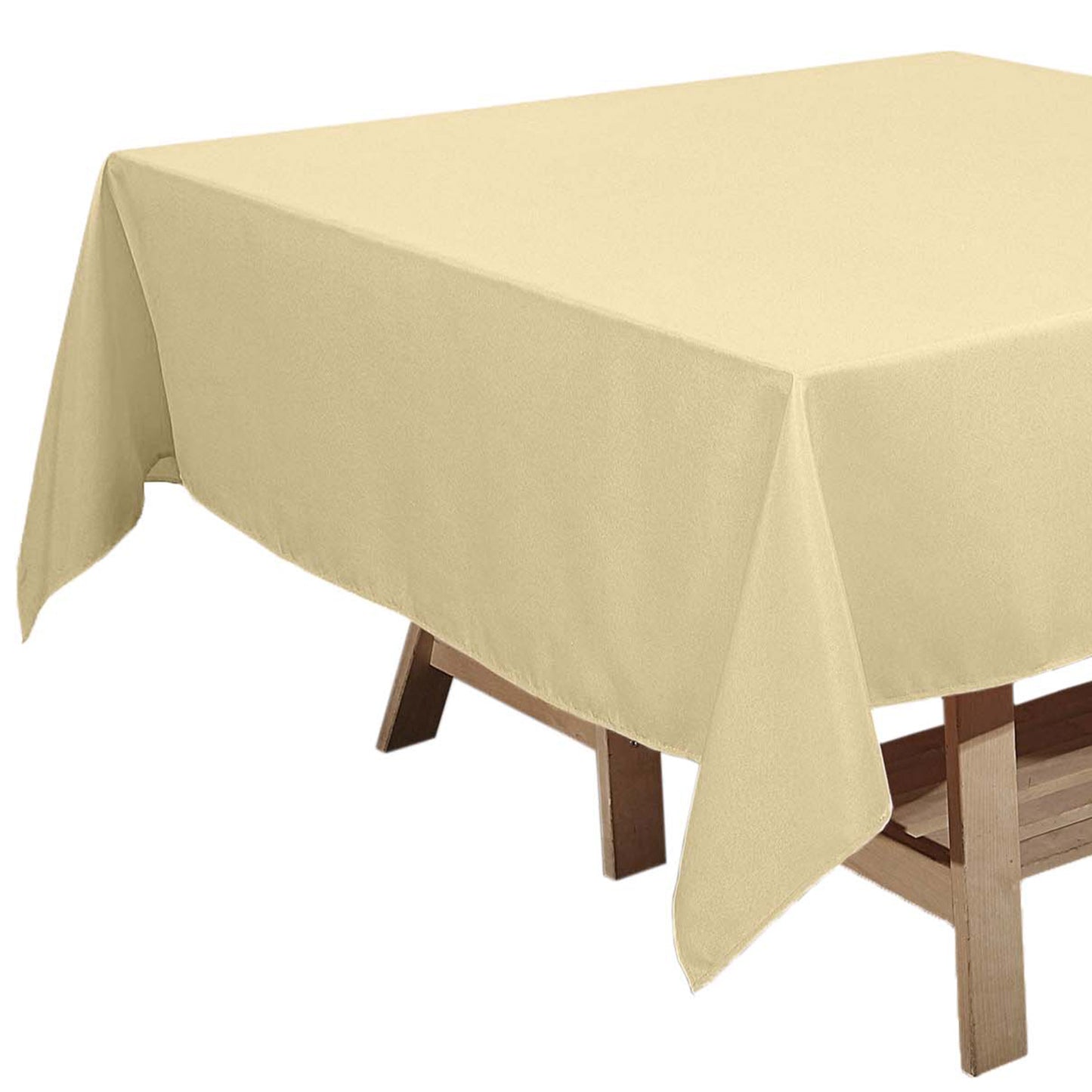 Champagne Polyester Square Tablecloth 70"x70"