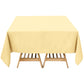 70"x70" Champagne Premium Seamless Polyester Square Tablecloth - 220GSM