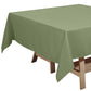 Dusty Sage Green Polyester Square Tablecloth 70"x70"