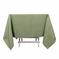 70"x70" Dusty Sage Green Premium Seamless Polyester Square Tablecloth - 220GSM