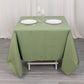 70"x70" Dusty Sage Green Premium Seamless Polyester Square Tablecloth - 220GSM