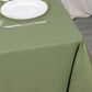 70"x70" Dusty Sage Green Premium Seamless Polyester Square Tablecloth - 220GSM