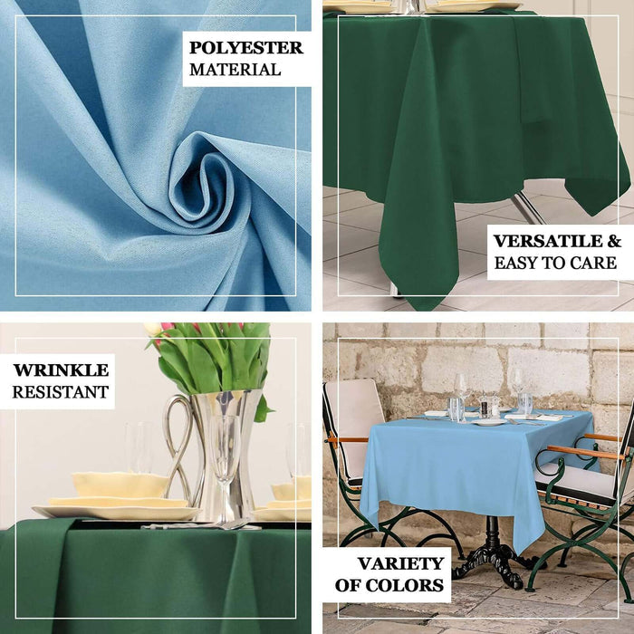 70"x70" Hunter Emerald Green Square Seamless Polyester Overlay