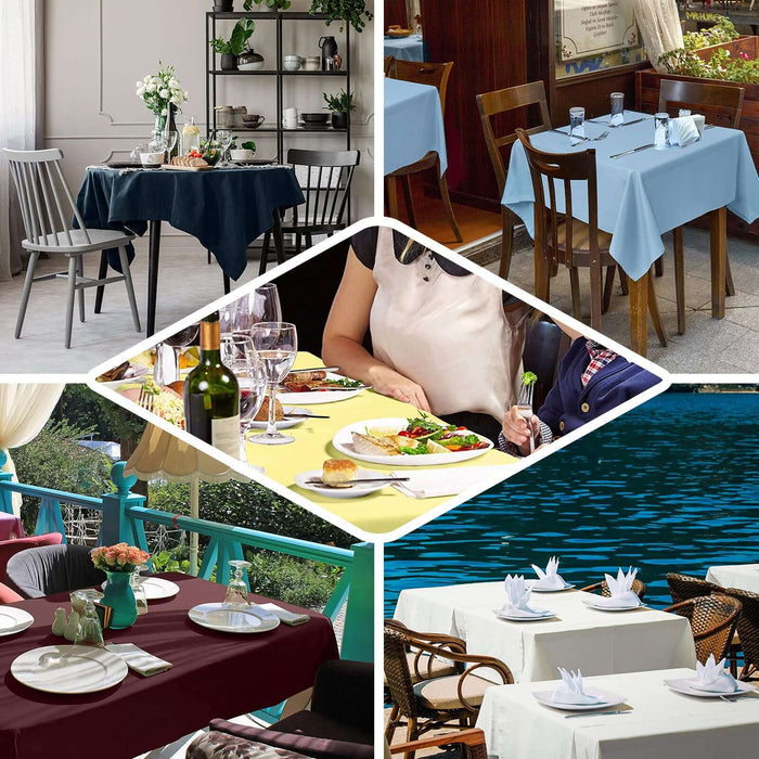 Hunter Emerald Green Polyester Square Tablecloth 70"x70"